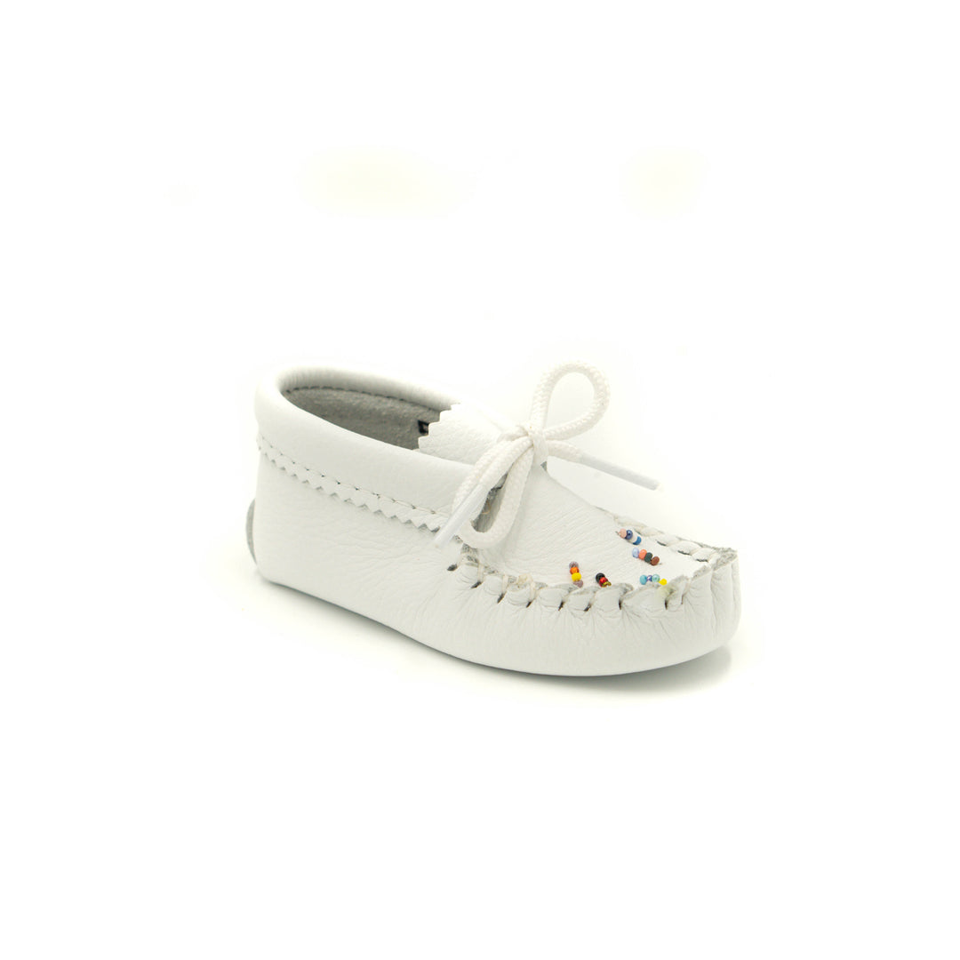Mocassin bébé en cuir de vache blanc ÖNDINIENHTA’ (NEIGE)