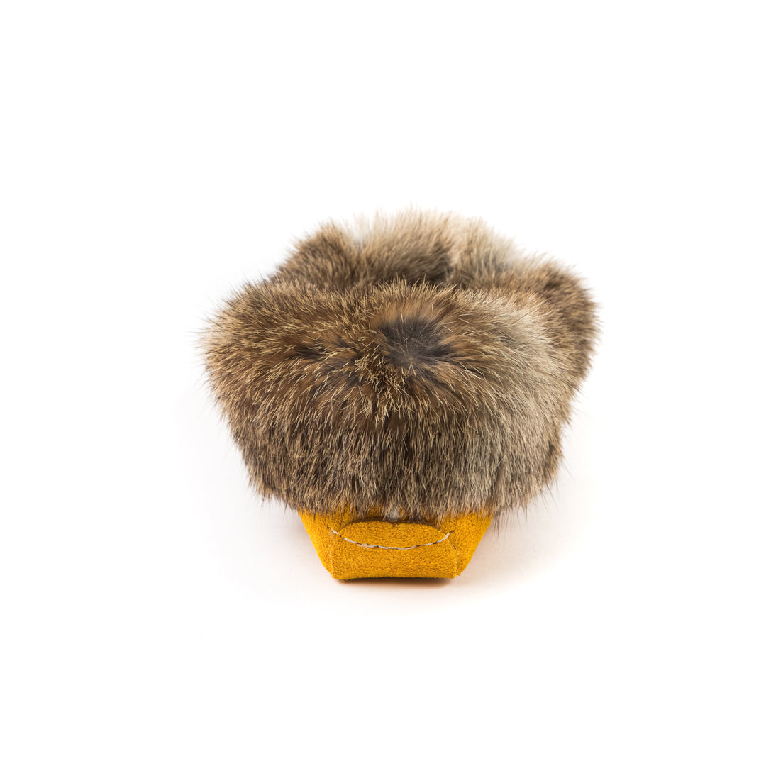Mocassin femme en suède avec frange de lapin Tänionnienha&